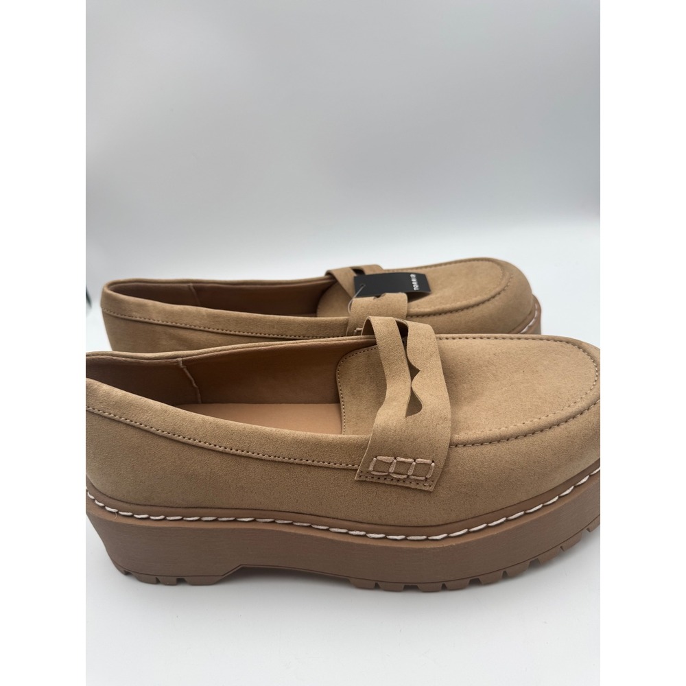 Torrid Womens Tan Faux Suede Platform Lug Sole Penny Loafers 10.5WW 41650019 - Picture 8 of 8